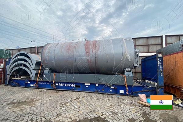 Máquina Para Pirólisis de Plásticos BLJ-10 Enviada a India en el puerto de Qingdao,China