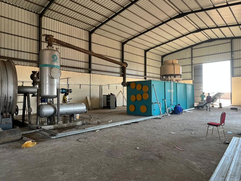 Funciona BLJ-16 Planta de Pirólisis en la fábrica de Sudán del Sur