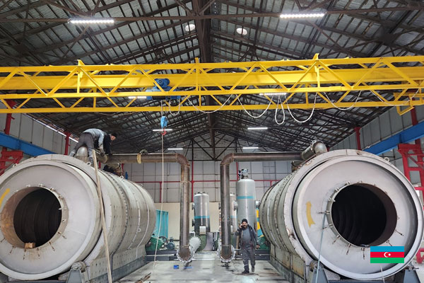 Instalación de BLJ-16 Planta de Pirólisis en la fábrica del cliente de Azerbaijan