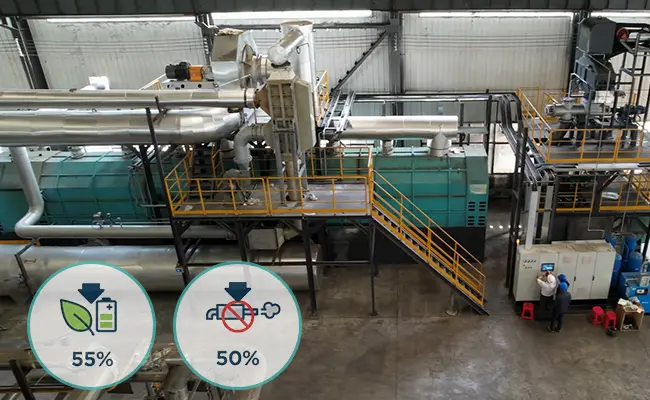 Reducir 55  Emisiones de Gases de Escape de Planta de Pirólisis de Lodo Aceitoso BLL-30