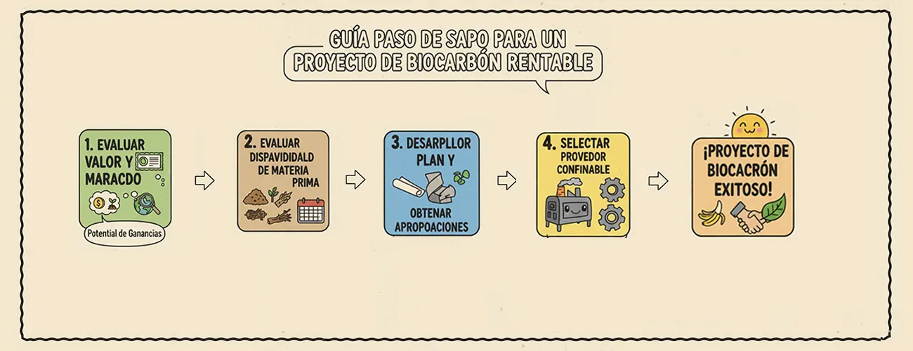 Guía Paso a Paso para un Proyecto Rentable de Biocarbón