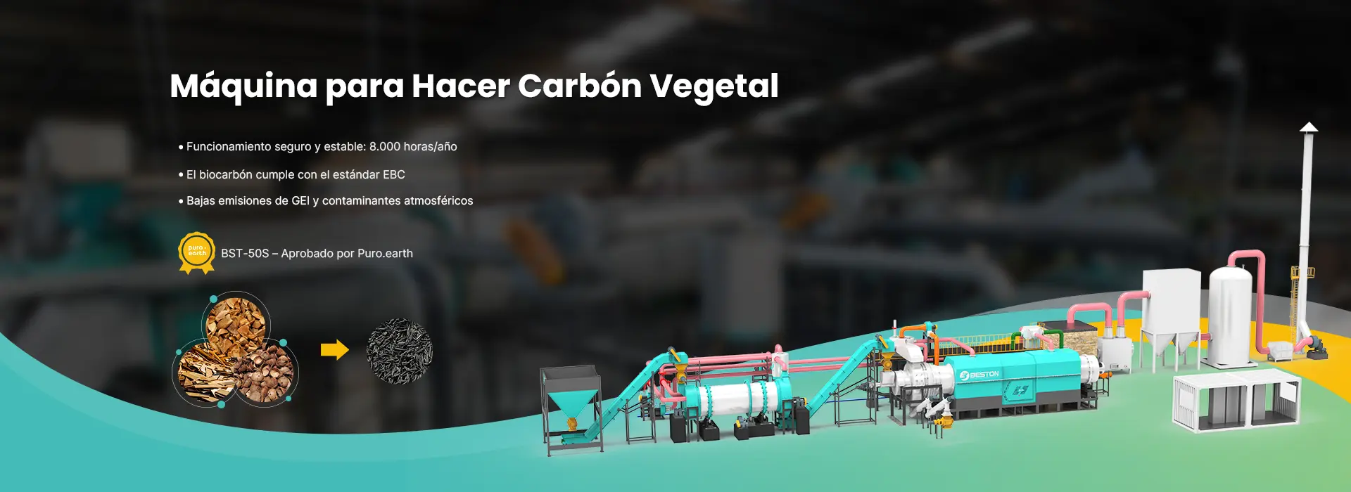 Máquina para Hacer Carbón Vegetal Banner