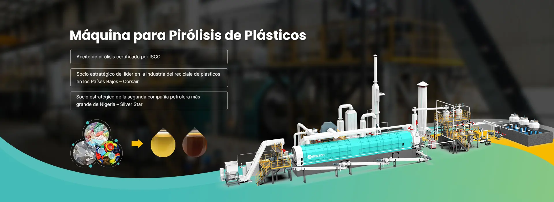 Máquina para Pirólisis de Plásticos Banner